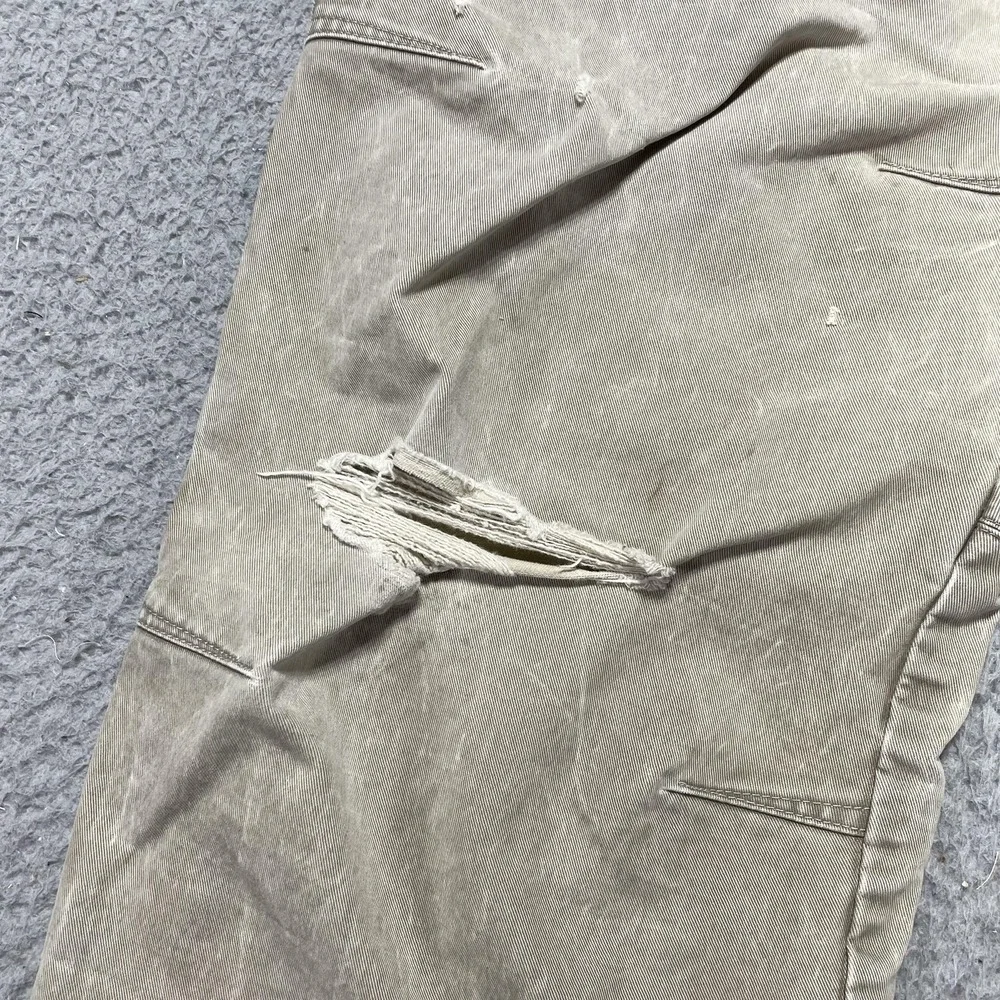 Kuhl Rydr Pants Mens 36x31 Beige Canvas Relaxed Fit Workwear Heavily Distressed